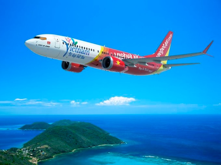 Máy bay của Vietjet đang hoạt động