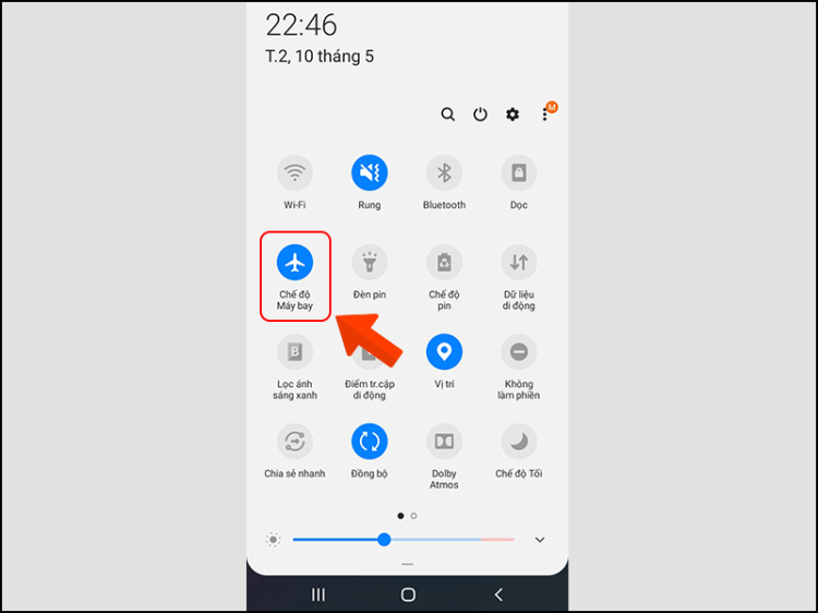 chuyển điện thoại sang chế độ máy bay với android