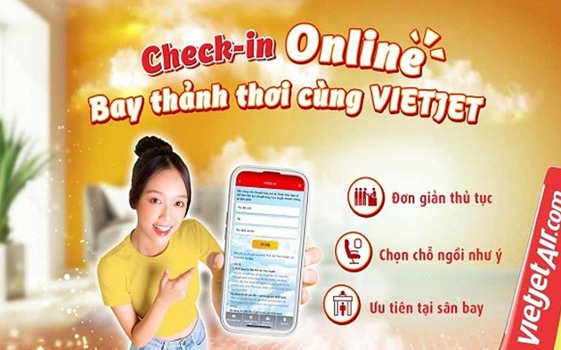 Thủ tục check in online Vietjet