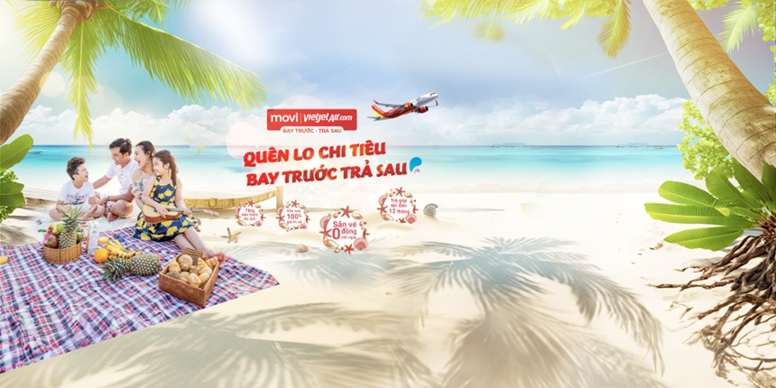 Chương trình khuyễn mãi bay trước trả sau Vietjet