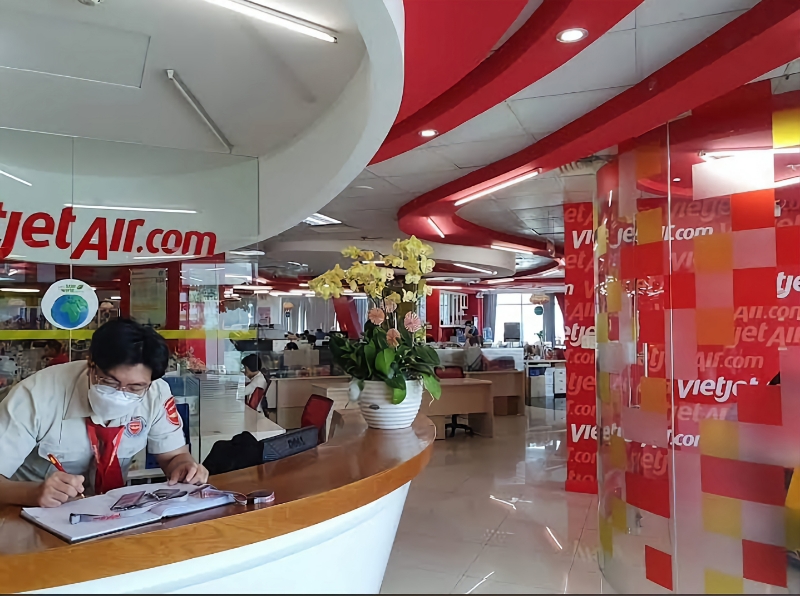 Phòng vé Vietjet tại TPHCM.