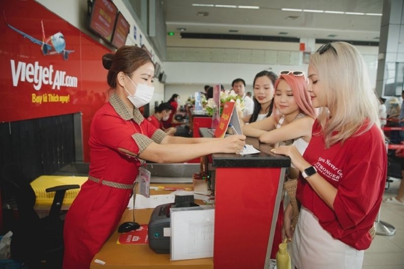 Các dịch vụ của phòng vé Vietjet tại Hà Nội.