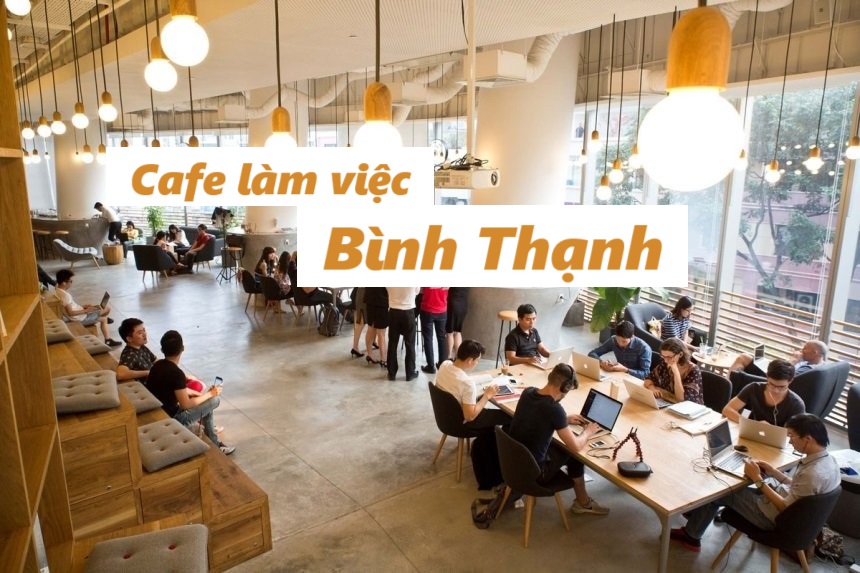 Quán cafe làm việc Bình Thạnh không gian yên tĩnh thoáng mát.